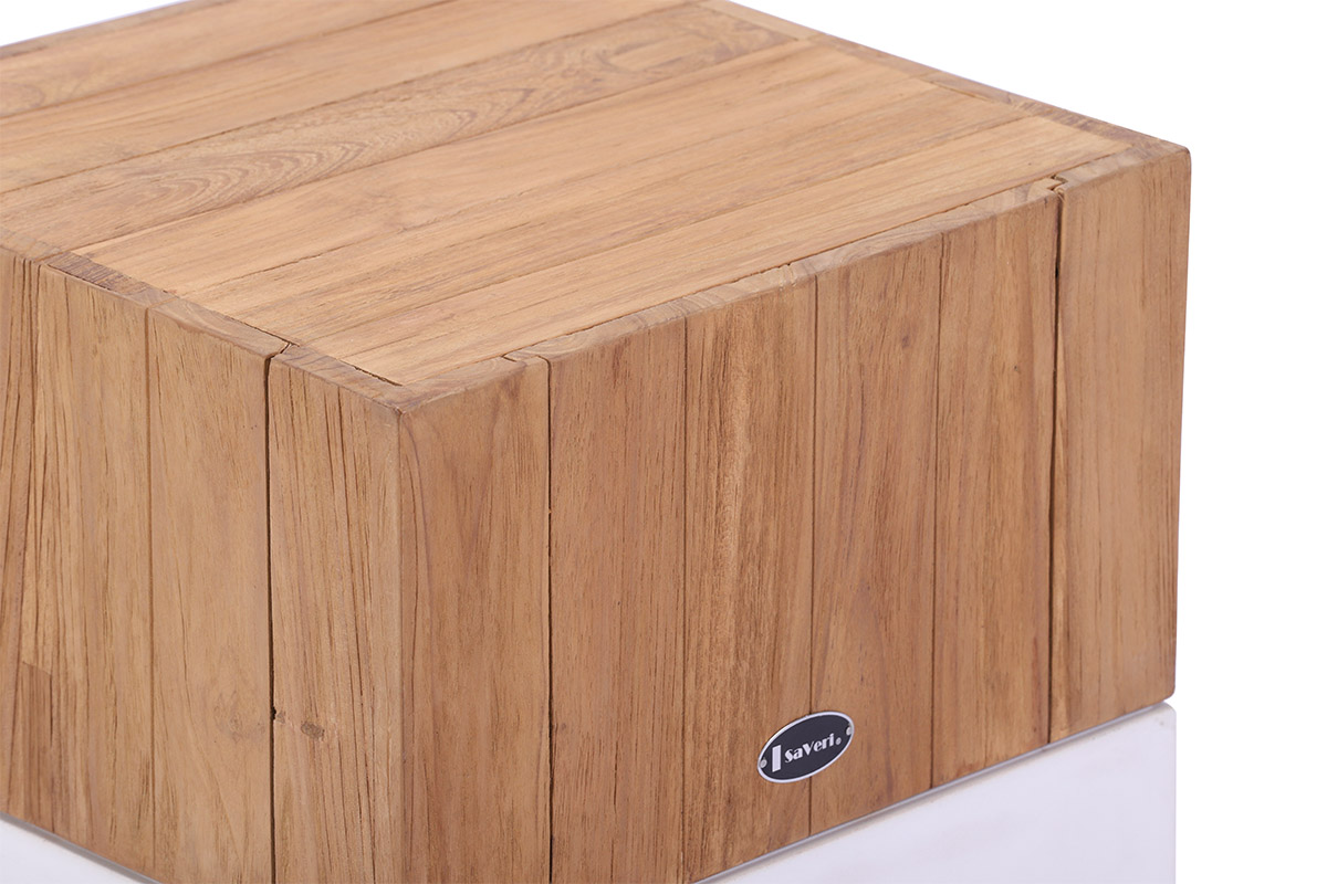 サム キューブ テーブル／スツール トップチーク - ガーデン