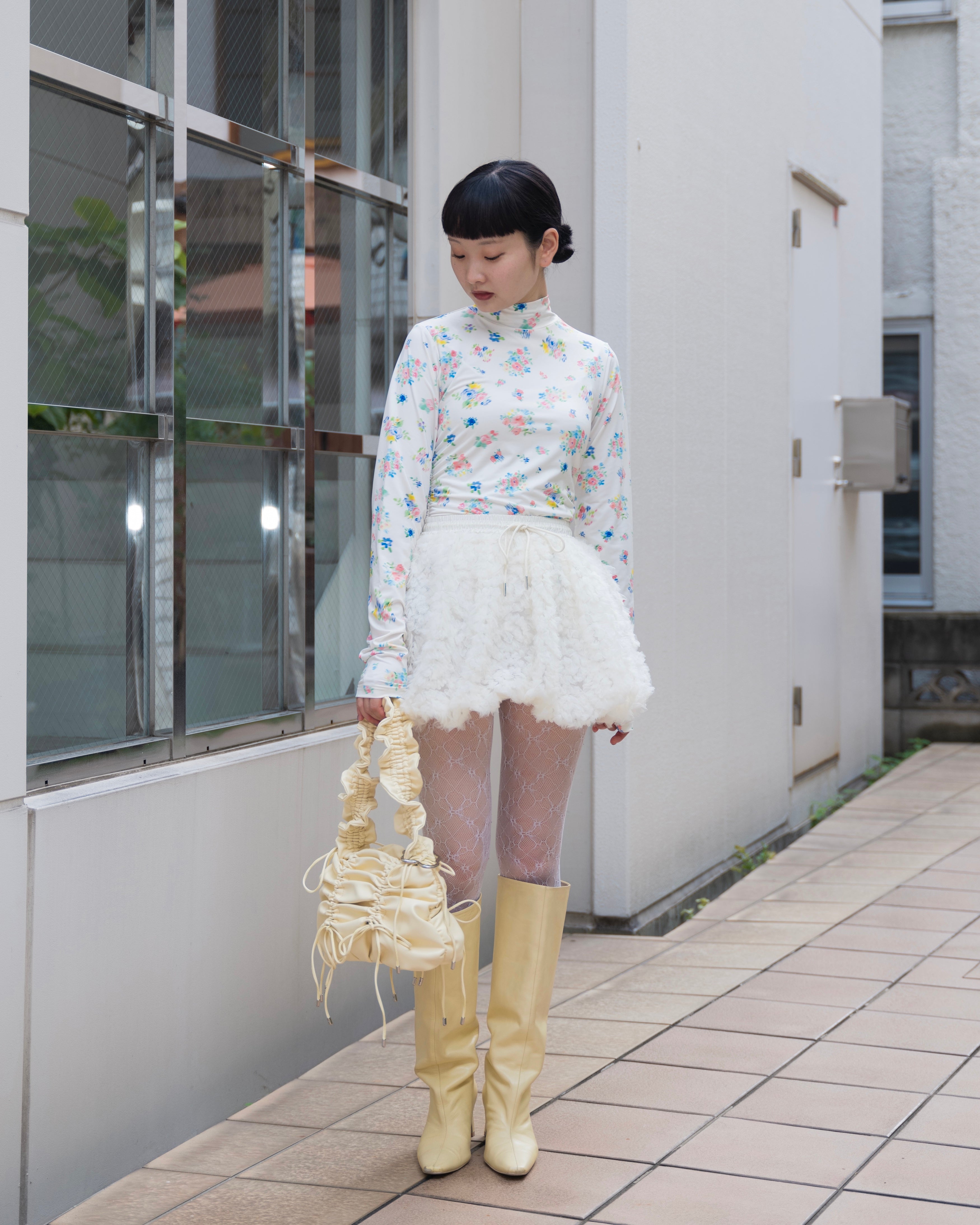 Tulle balloon mini skirt