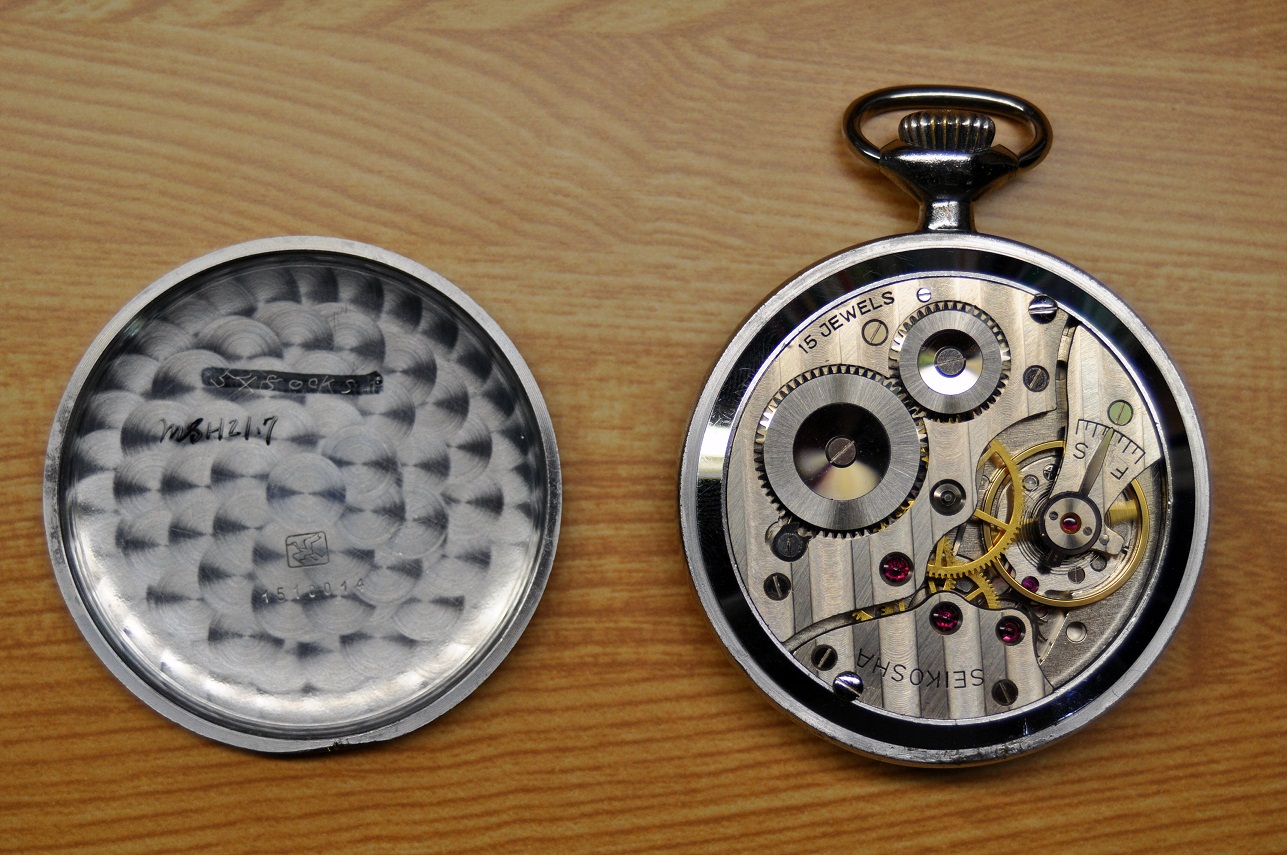 鉄道時計 SEIKO機械式懐中時計 京阪電車 京阪バス刻印 (正常稼動品) 鉄道