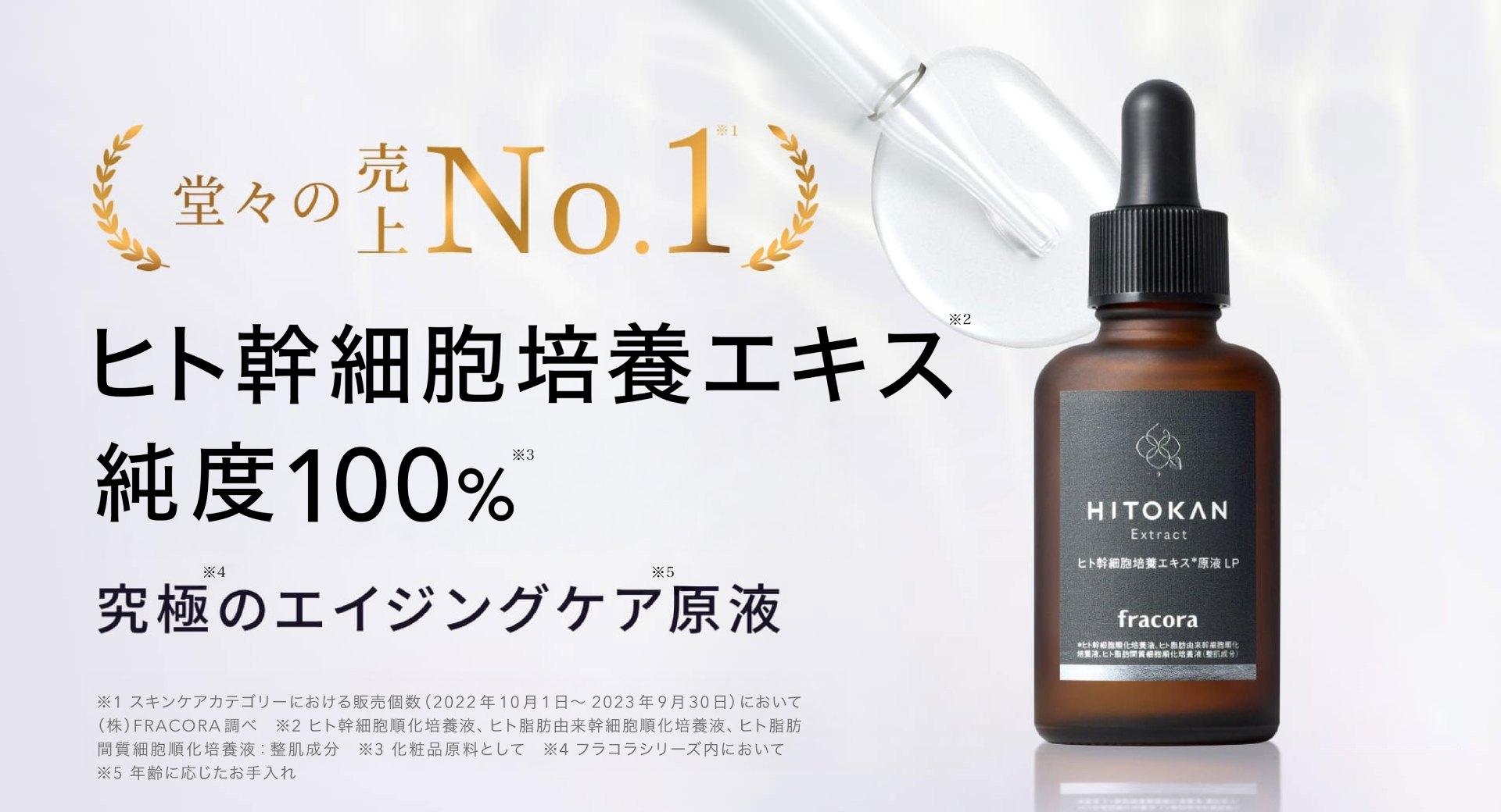 ヒト幹細胞培養エキス原液 LP（ヒトカン）2本セット ｜FRACORA