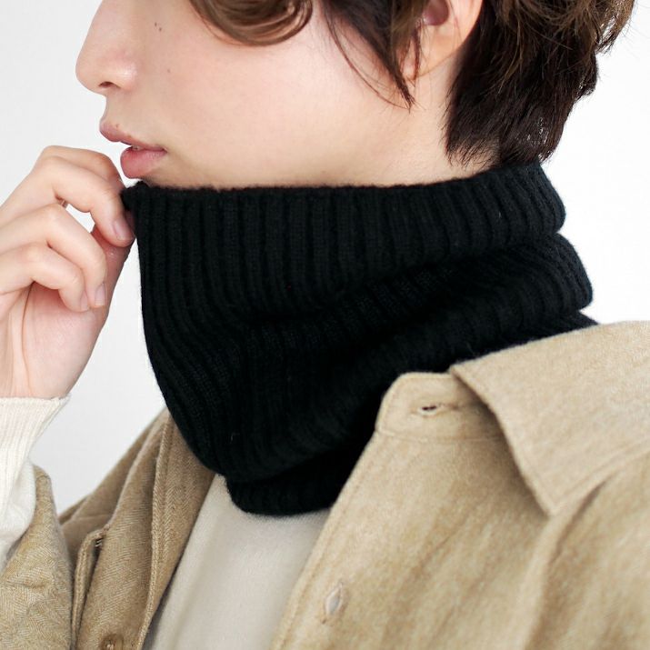 ナンバーナインネックウォーマーカシミヤ100%