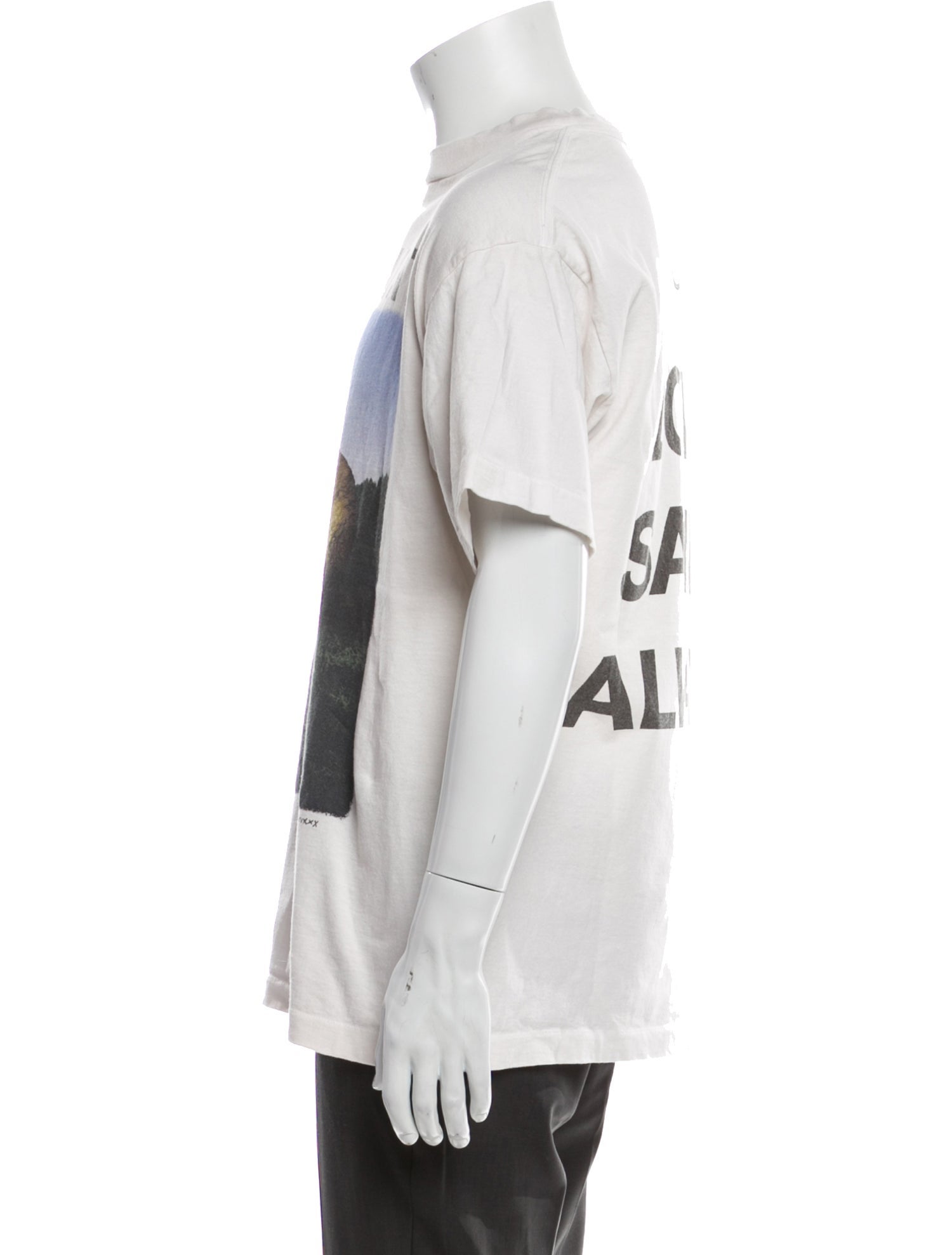 Saint Michael 'Hate Saint' Graphic Print T-Shirt - White T-Shirts