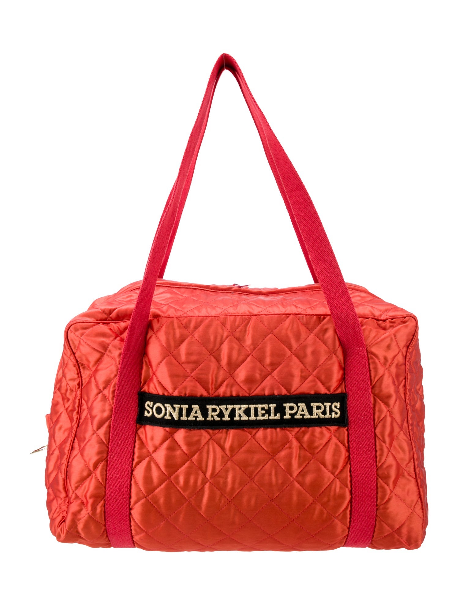 Sonia Rykiel Satin Embroidered Bag - Orange Luggage and Travel