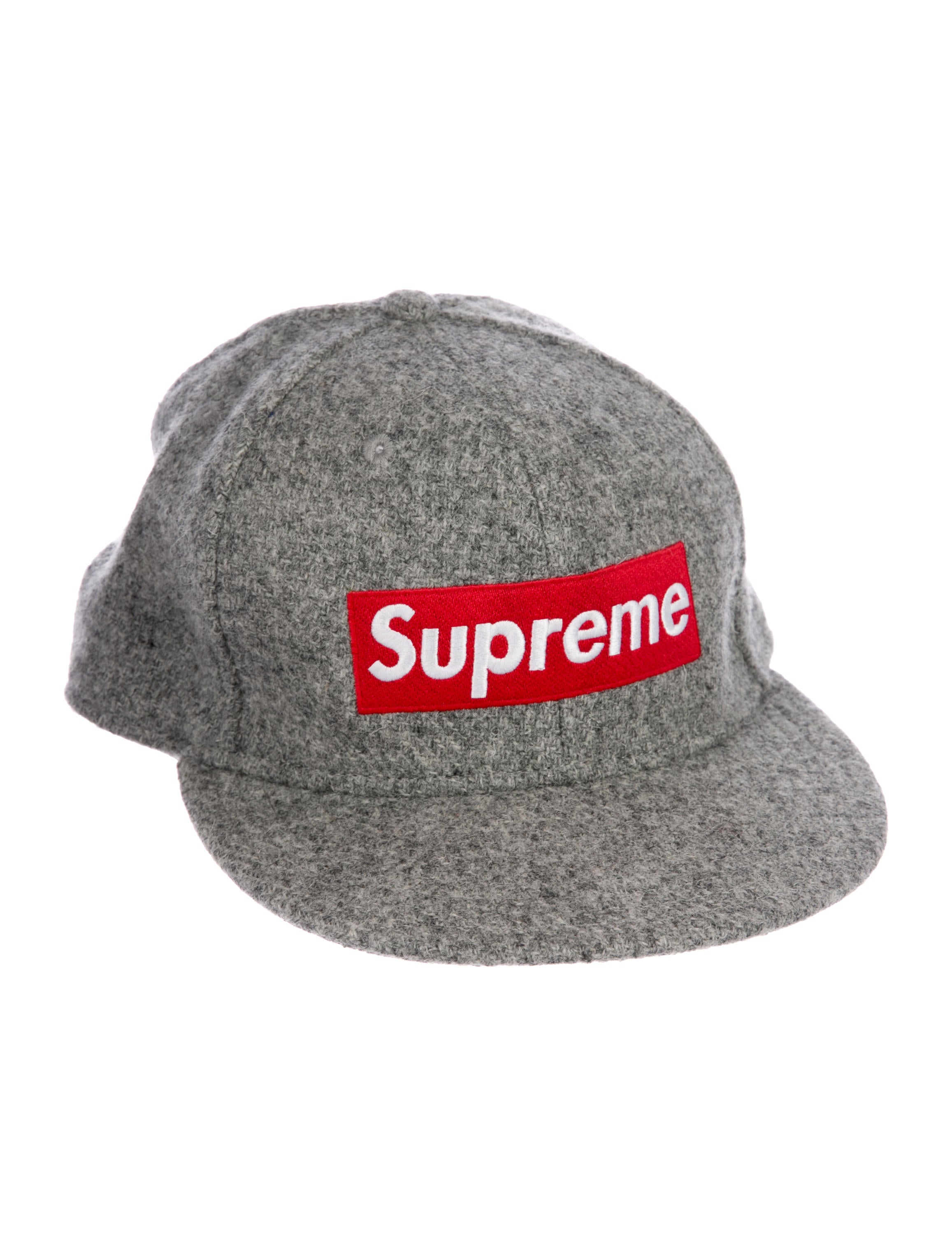 New Era x Supreme Harris Tweed Box Logo Hat - Grey Hats