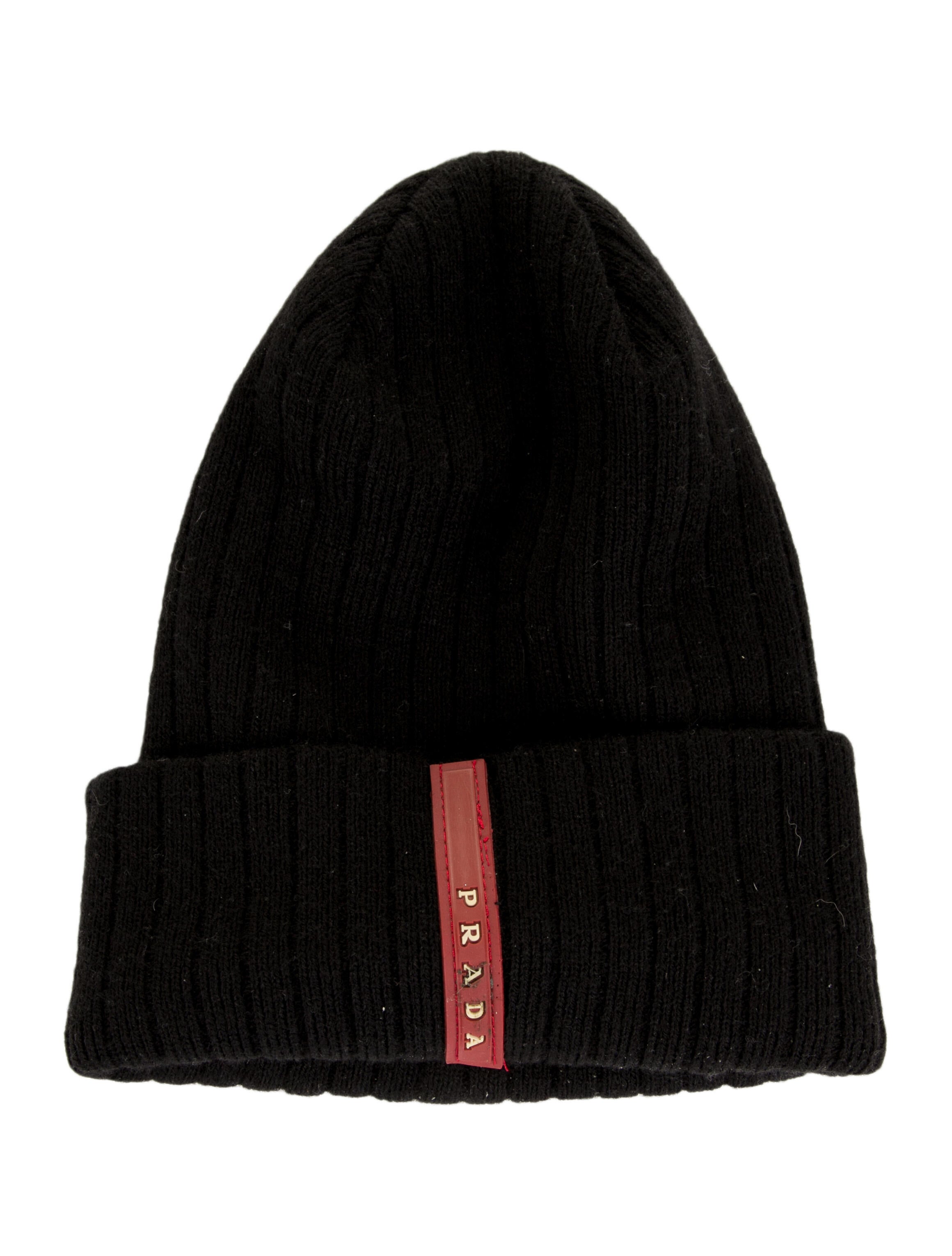 prada sports knitted cap beanie