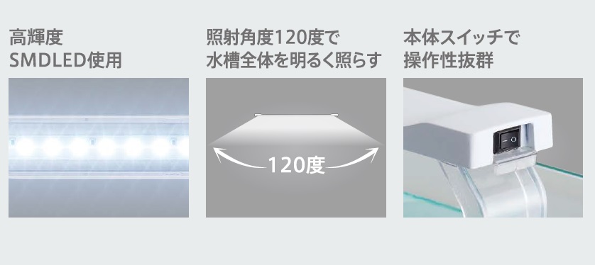 クリアLED POWER SLIM 600ホワイト[幅60cm水槽用]白色1色 | ジェックス