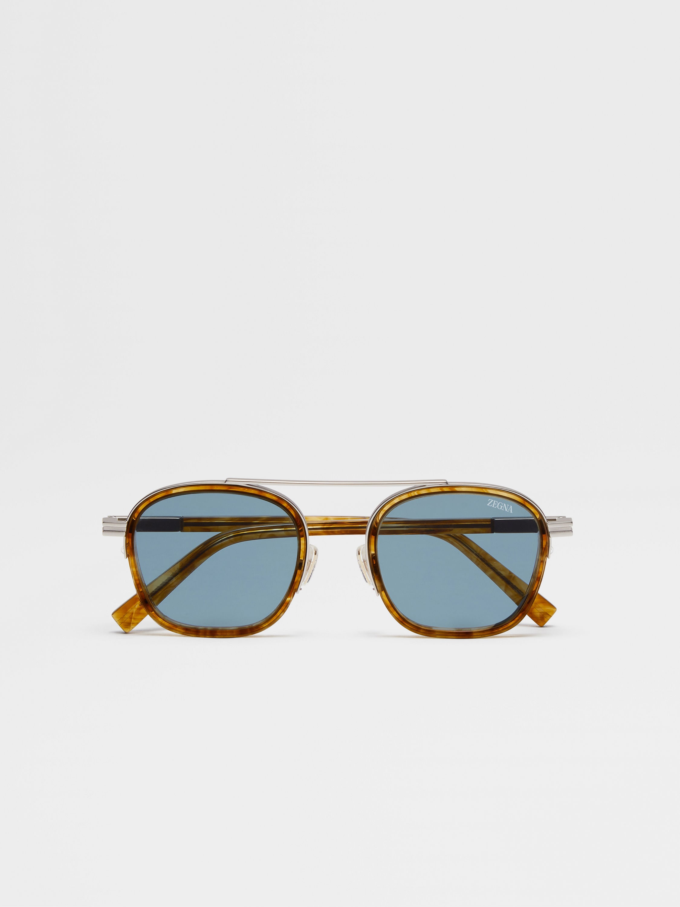 Transparent Light Brown Havana Orizzonte I Acetate and Metal