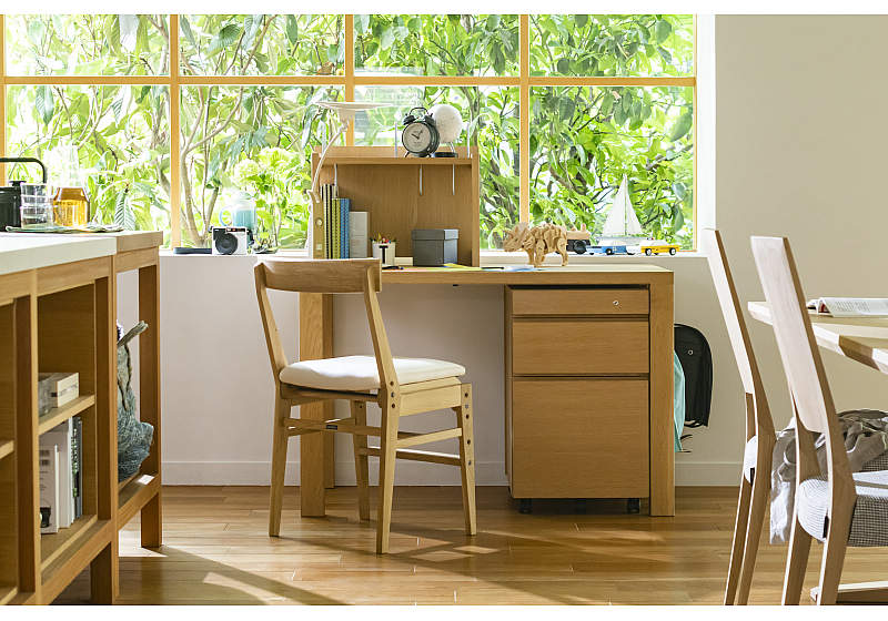 chibikoro】カリモク学習机5点セット：机上ブックスタンド chibikoro