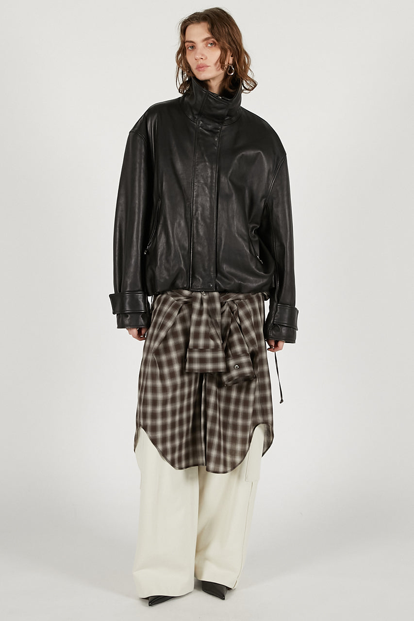 SHEEP Leather High Neck Blouson