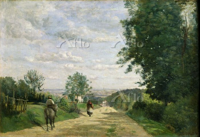 カミーユ・コロー 「セーヴルの道」 [76700]のアート作品 - アフロ