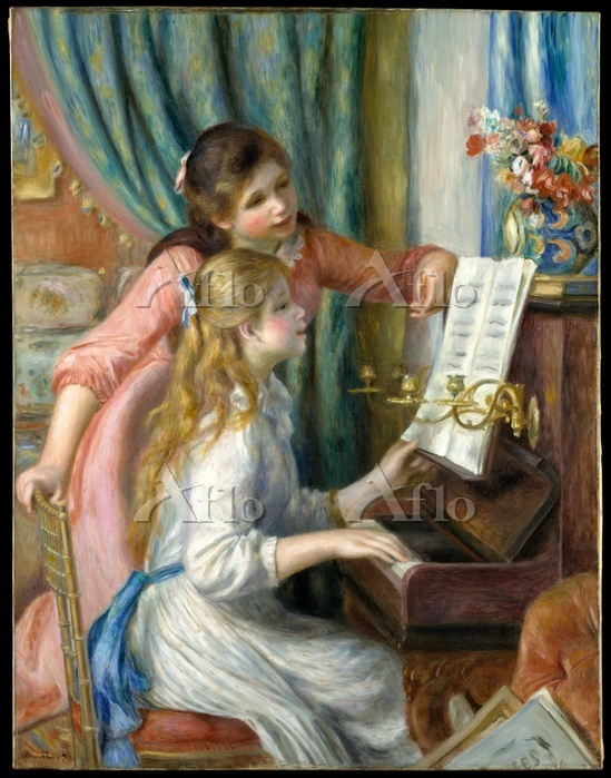 ルノワール「ピアノを弾く少女たち」 [83818108]のアート作品 - アフロ