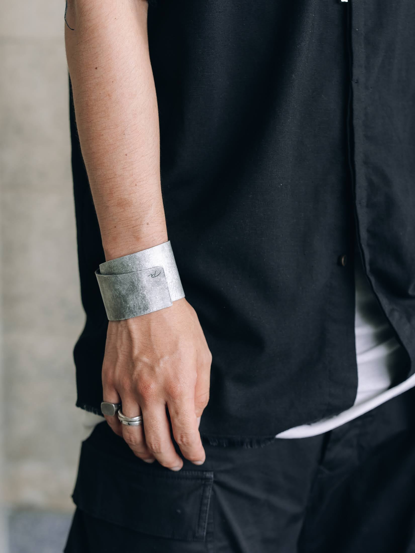 アクセサリー Pry Stannum Leather Bracelet 001 Stannum Leather