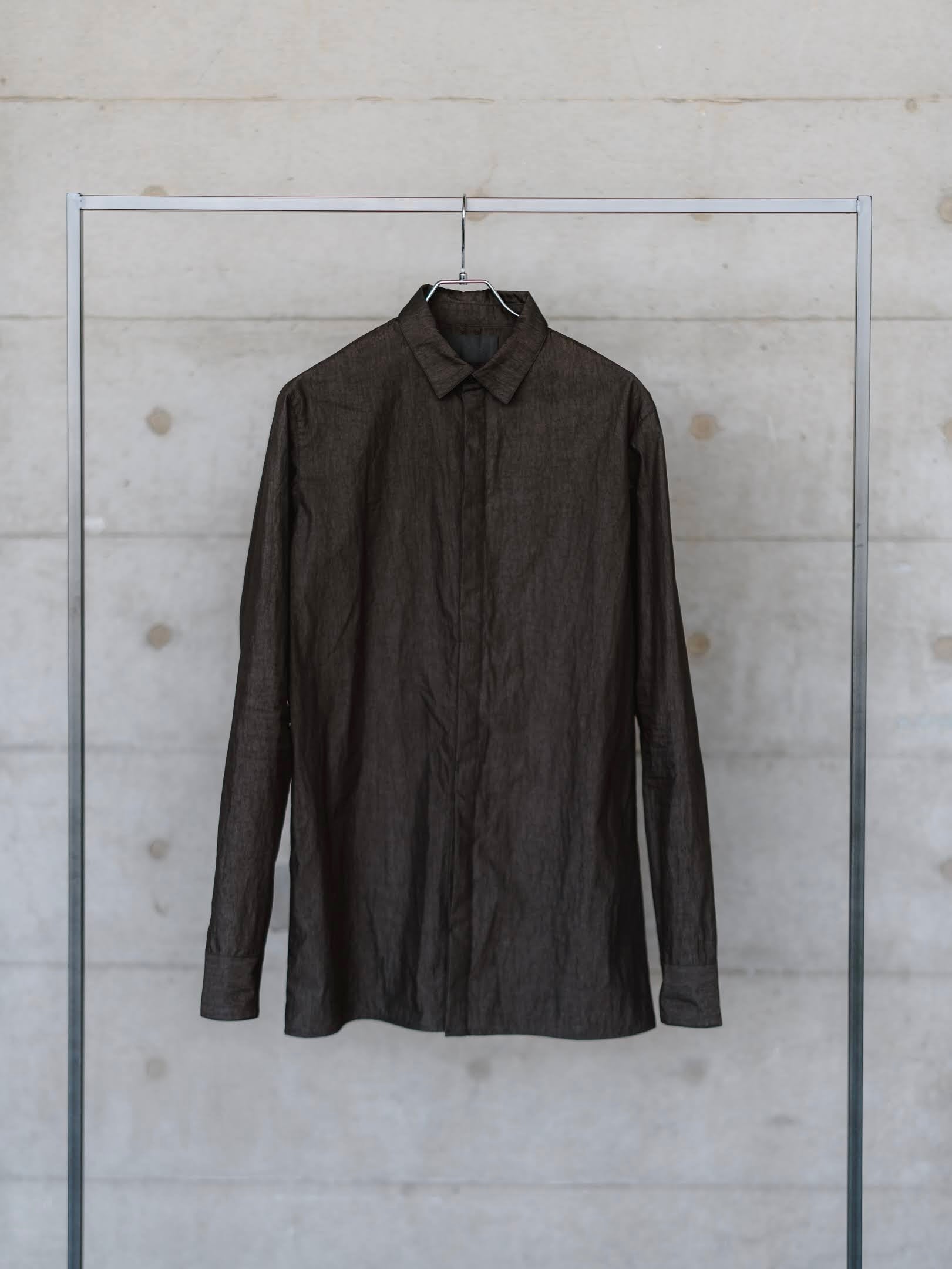 PRY Textured Crease Shirt [Cigar Black]
