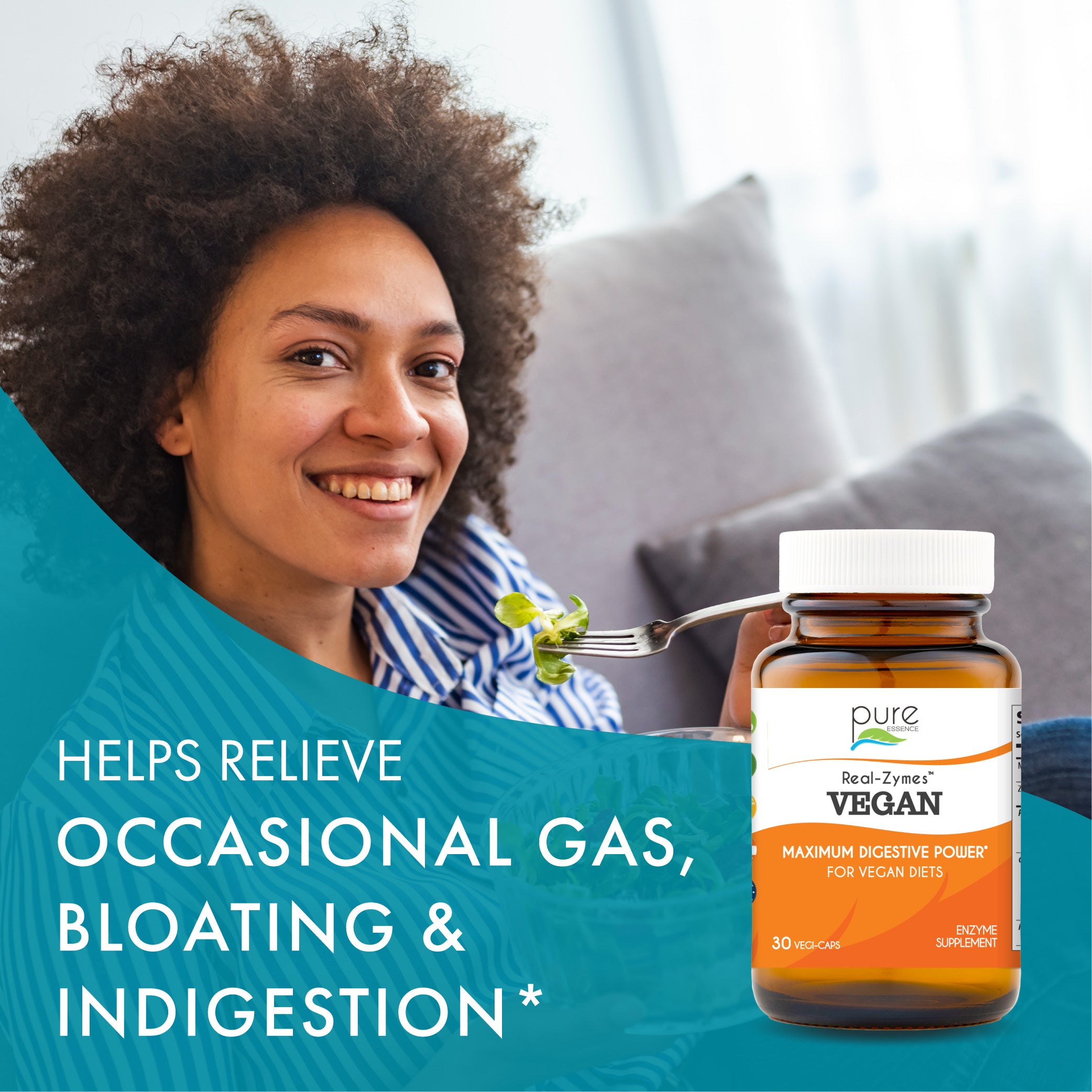 Real-Zymes™ VEGAN Digestive Enzymes – Pure Essence Labs