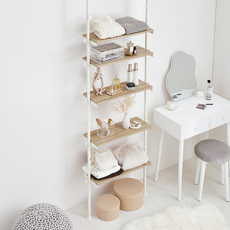 突っ張り5段ラック 無段階高さ調節可能 [幅70/幅90] Deco | おしゃれな