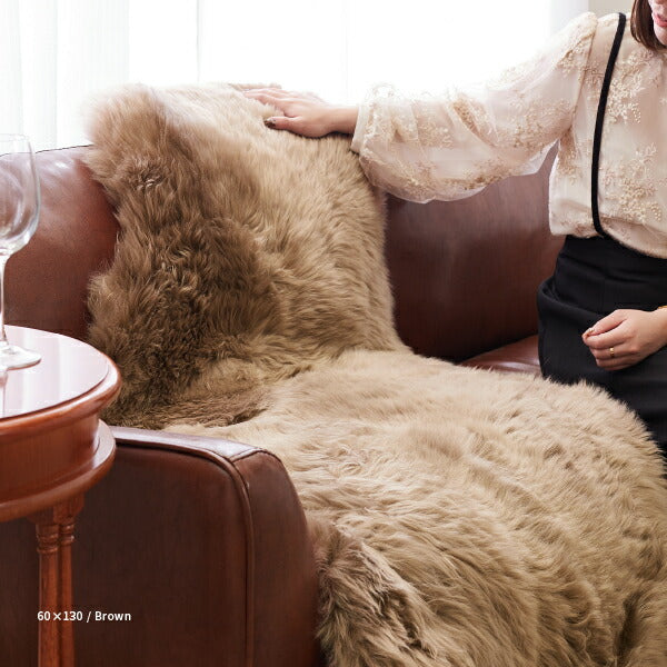 ニュージーランド天然ムートンの1匹ラグ 60×90cm 座布団 羊毛 おしゃれ