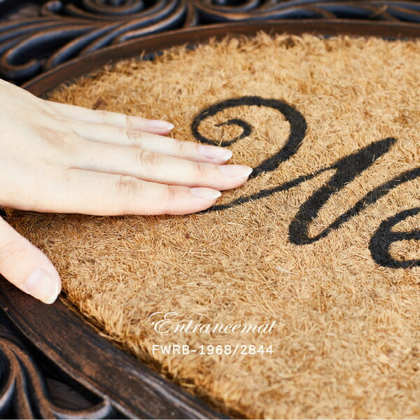 屋外玄関マット 銅仕上げラバーマット 約45×75×2.5cm ココマット