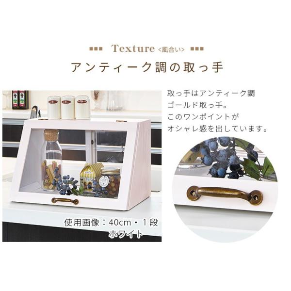 カウンター上ガラスケース 1段タイプ 天然木 半完成品 [幅40