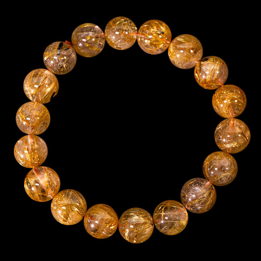 11.5mm太陽ルチル(ヘマタイト/ルチル)】ルチルクォーツ 11.5mm玉