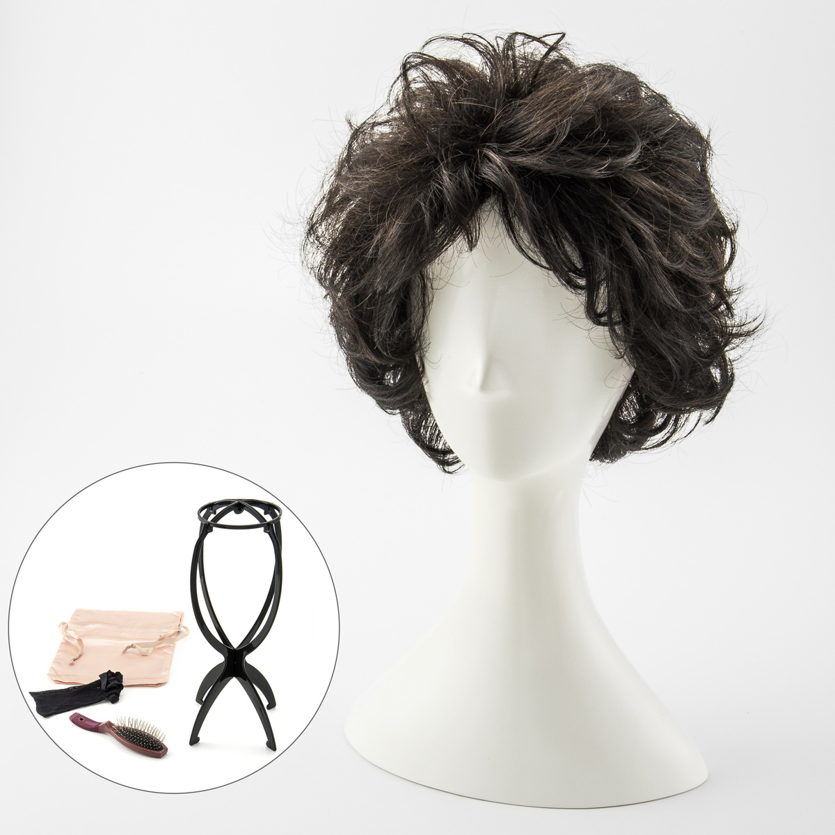 KNTファッションウィッグ ナチュラルカールスタイル総手縫い カオリ