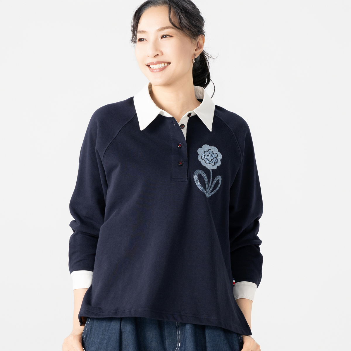 PERSONS ラガーシャツライクスウェット パーソンズ（PERSONS） - QVC.jp