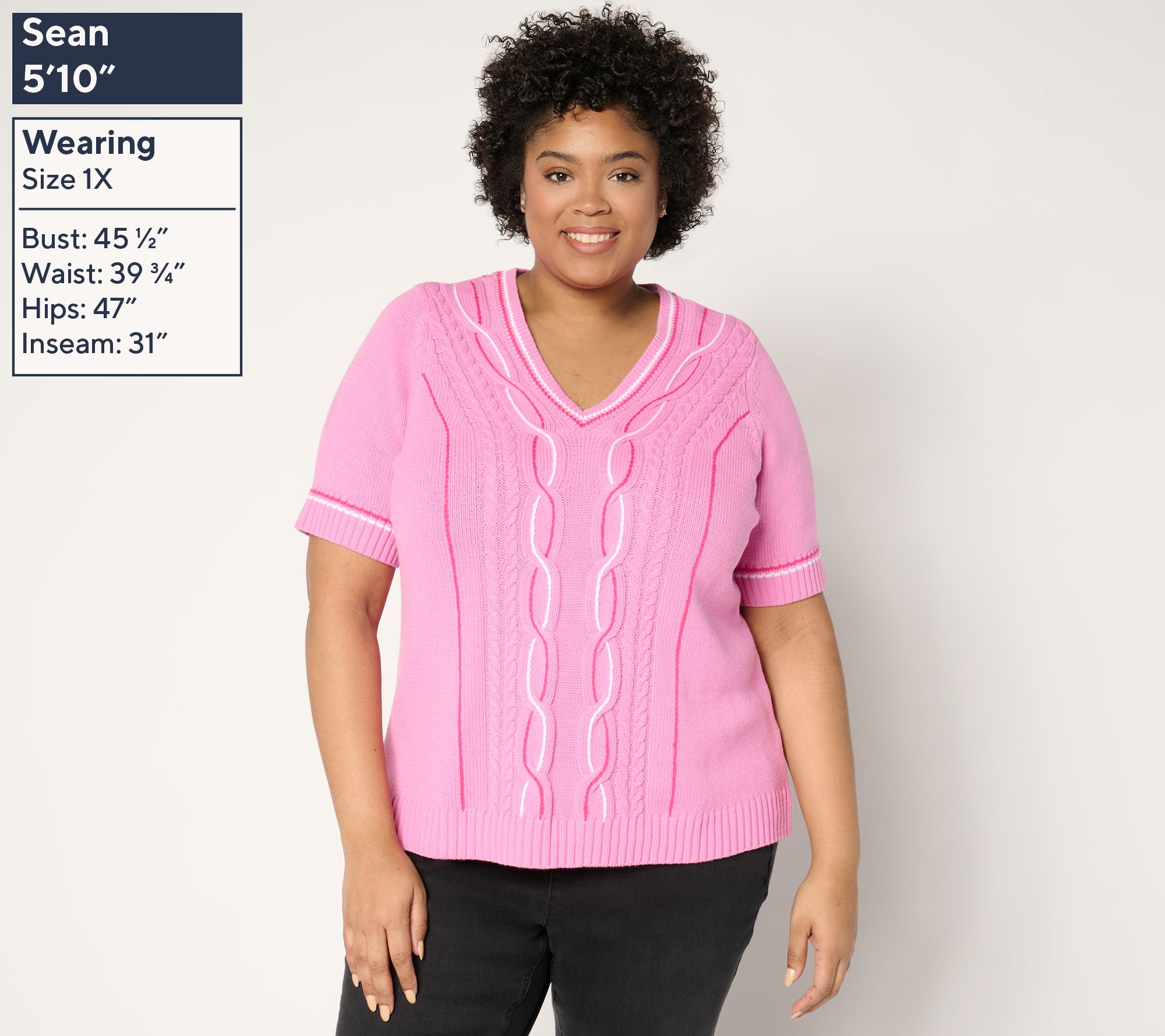 Isaac Mizrahi Live! Clubhouse Cable Knit Pullover Sweater - QVC.com