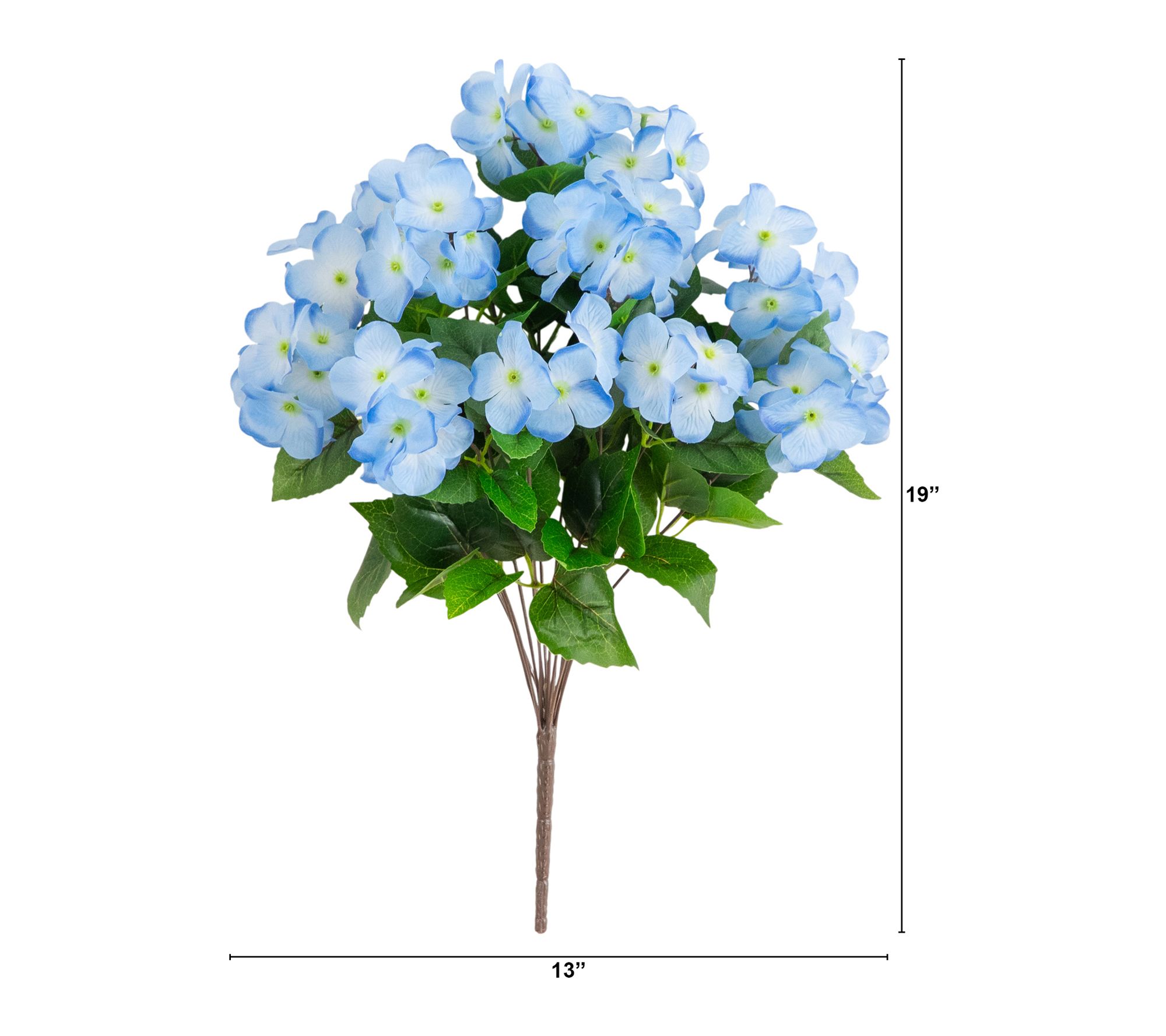 Nearly Natural 19-in UV Resistant Hydrangea Bush - Set of 3 - QVC.com