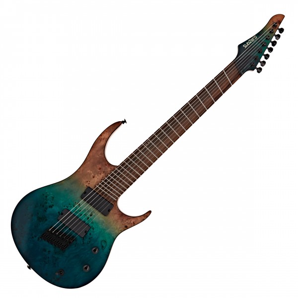 SubZero Generation Pro Fanned Fret 7-String Guitar, Ocean Fade at