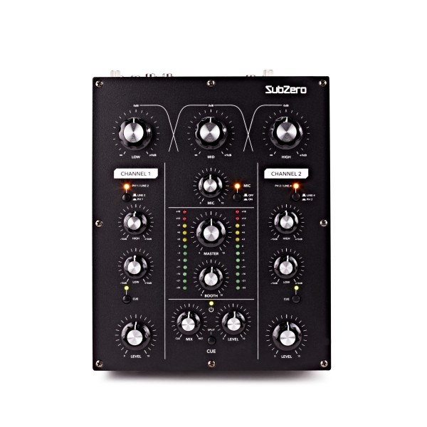 SubZero 2 Channel Rotary DJ Mixer at Gear4music