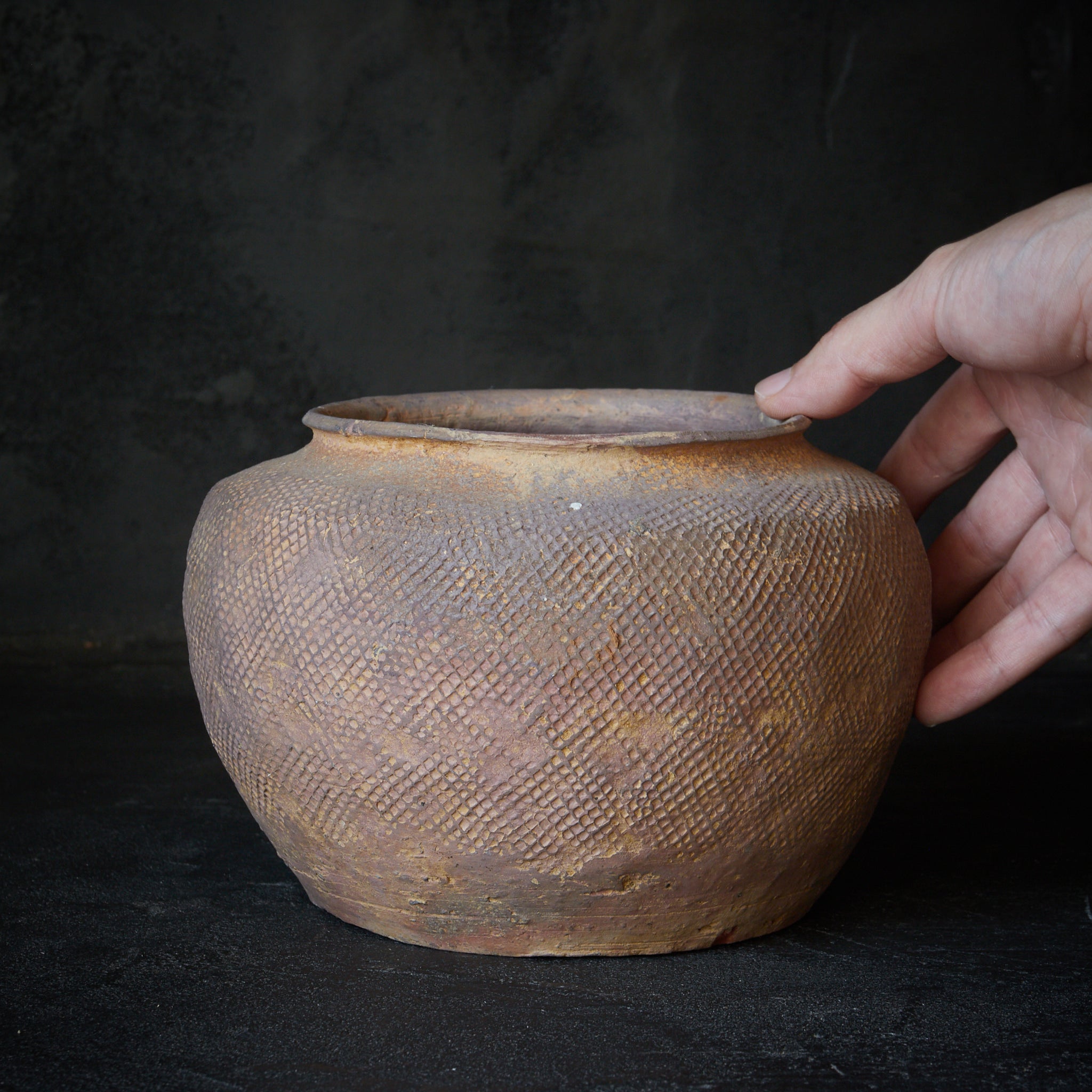 春秋戦国時代 硬陶印文壺（770–221BCE） | 入蘆花（ロカニイル）