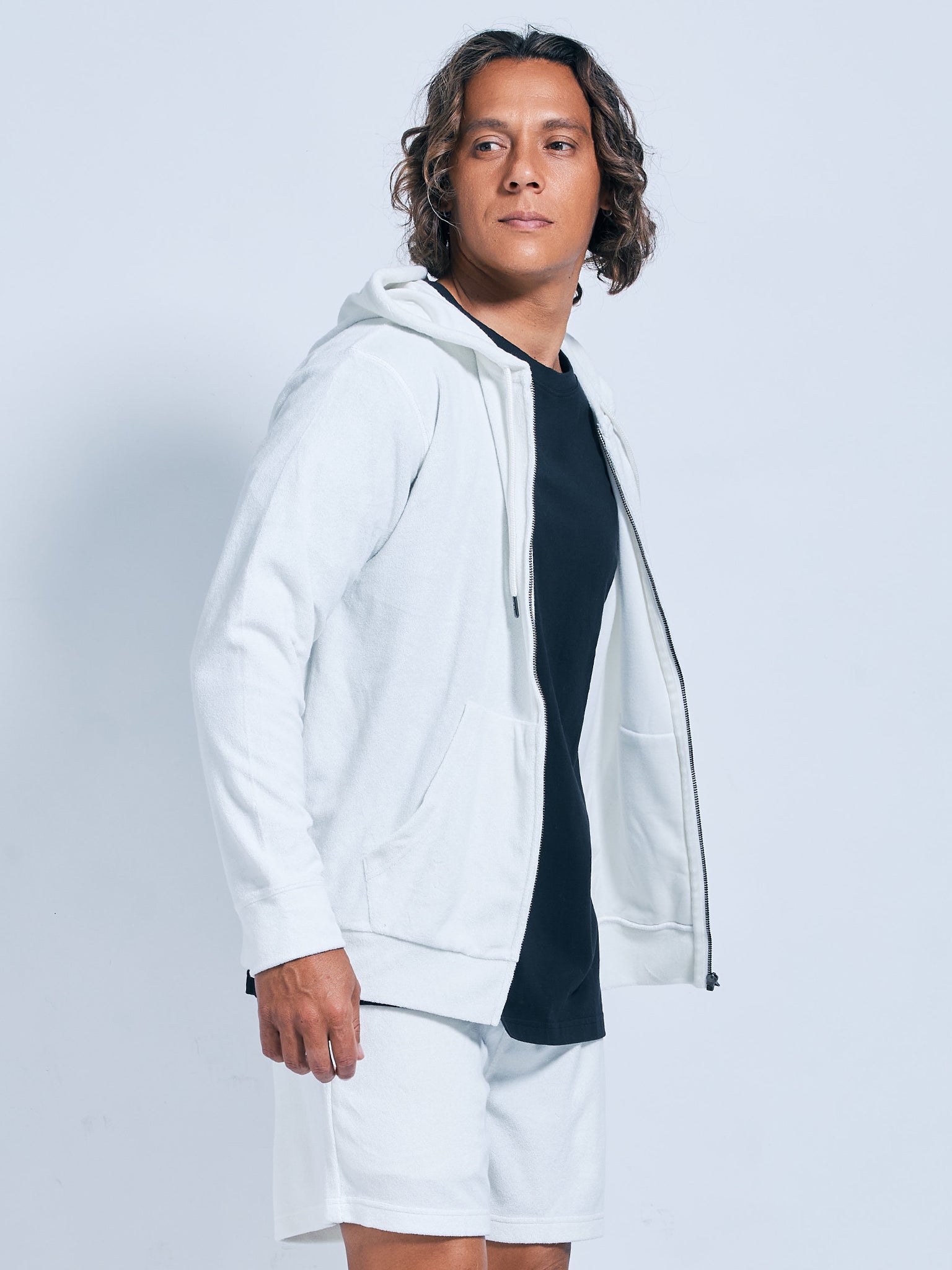 プレミアムパイル ジップパーカー