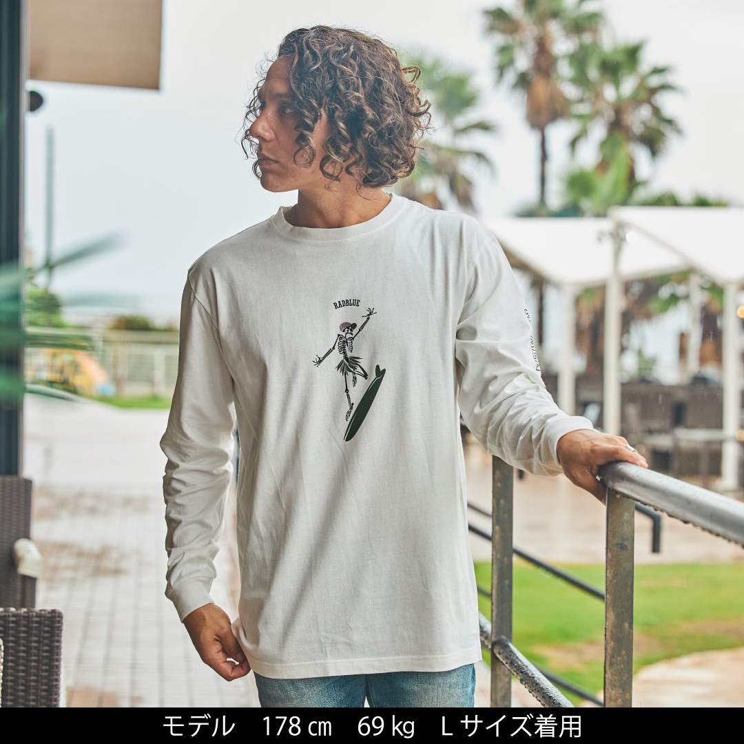 RadBlue LONG SLEEVE TEE【SKULL SURF】