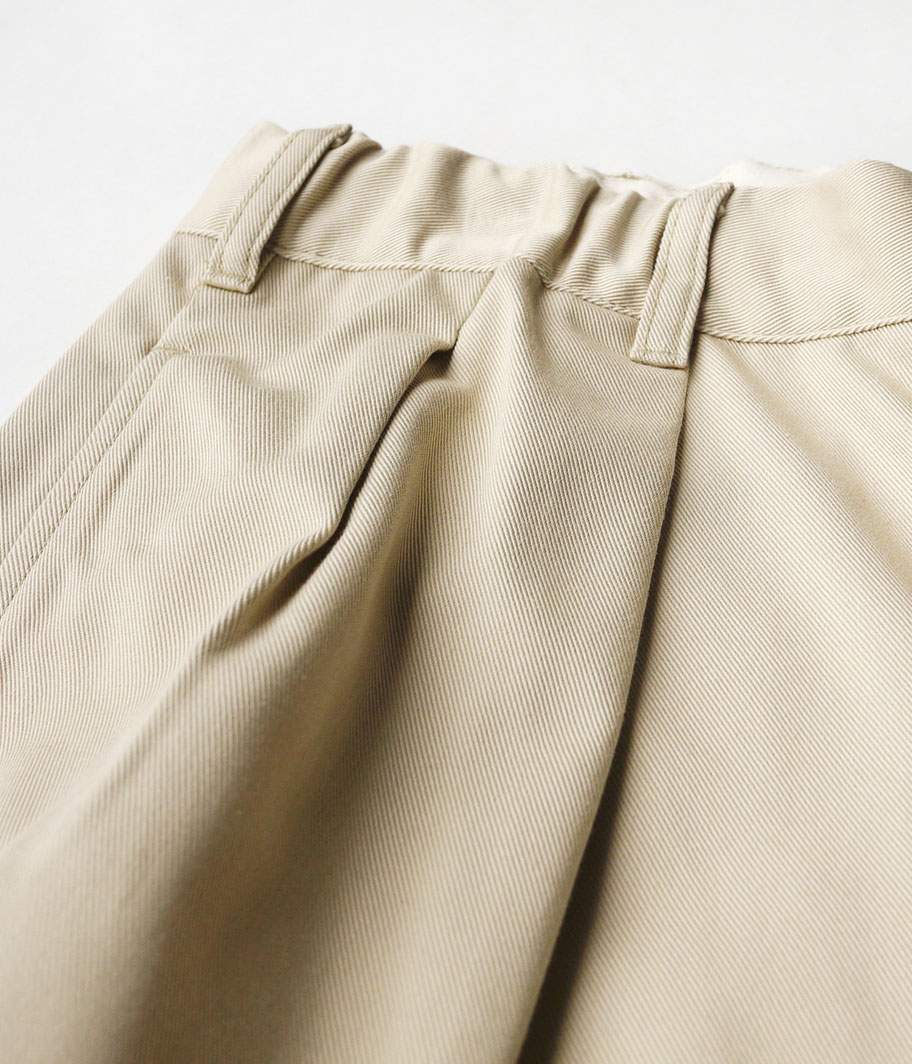 TapWater Cotton Chino Tuck Trousers [BEIGE] - Fresh Service