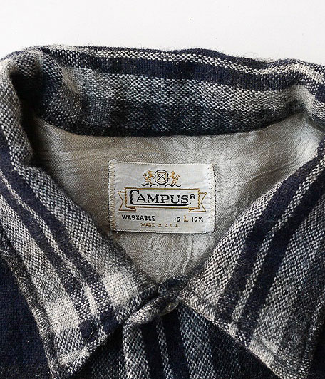 60's CAMPUS ウールチェックシャツ ［resize］ - Fresh Service