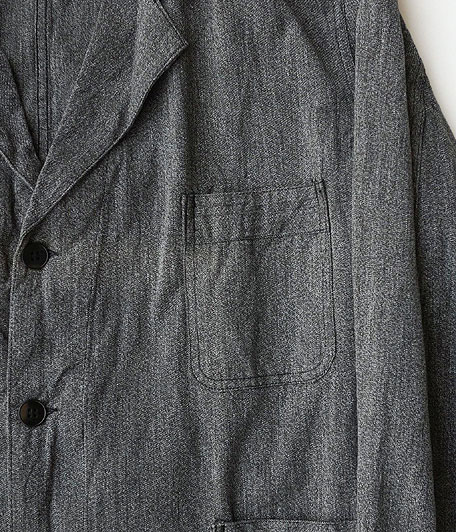 HEP ビンテージブラックシャンブレーフレンチワークコート - Fresh