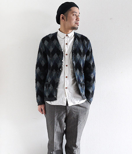 60's McGREGOR ビンテージダイヤ柄アクリルニットカーディガン - Fresh