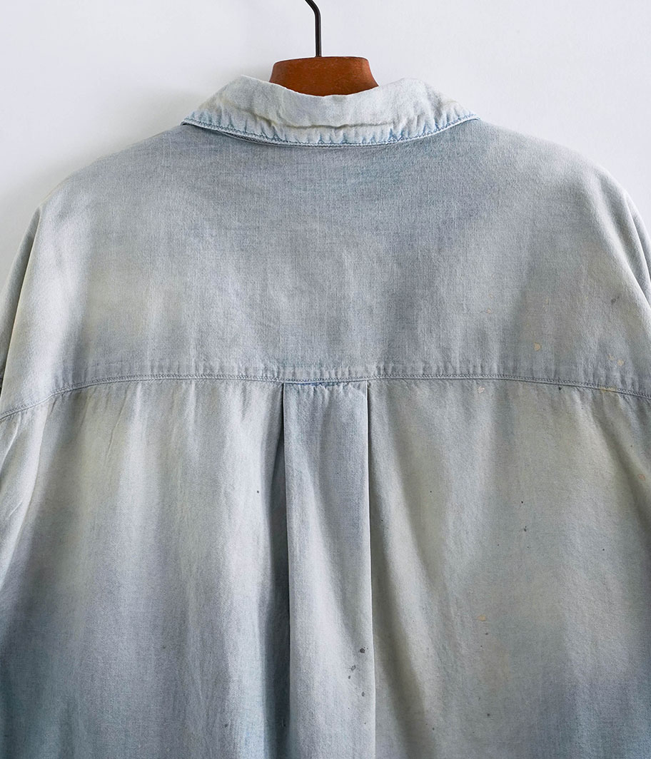 ANCELLM CHAMBRAY SHIRT JACKET [INDIGO] - Fresh Service NECESSARY