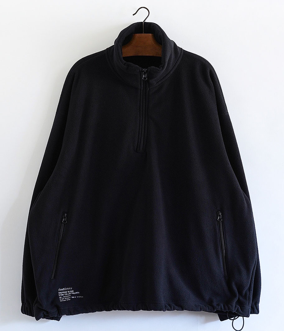 Fresh Service FIREPROOF FLEECE STAND COLLAR PULLOVER [BLACK