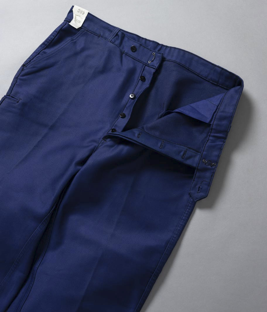 60's - 70's Adolphe Lafont ブルーモールスキンフレンチワークパンツ