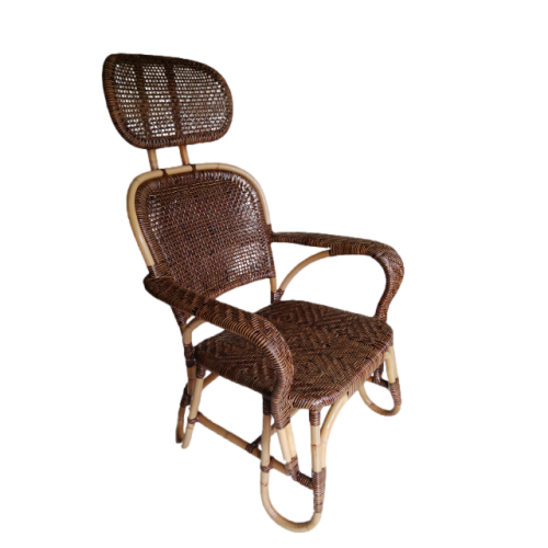 かいてき（アームチェア）枕付き - 籐製品・籐工芸の修理・販売｜おみ