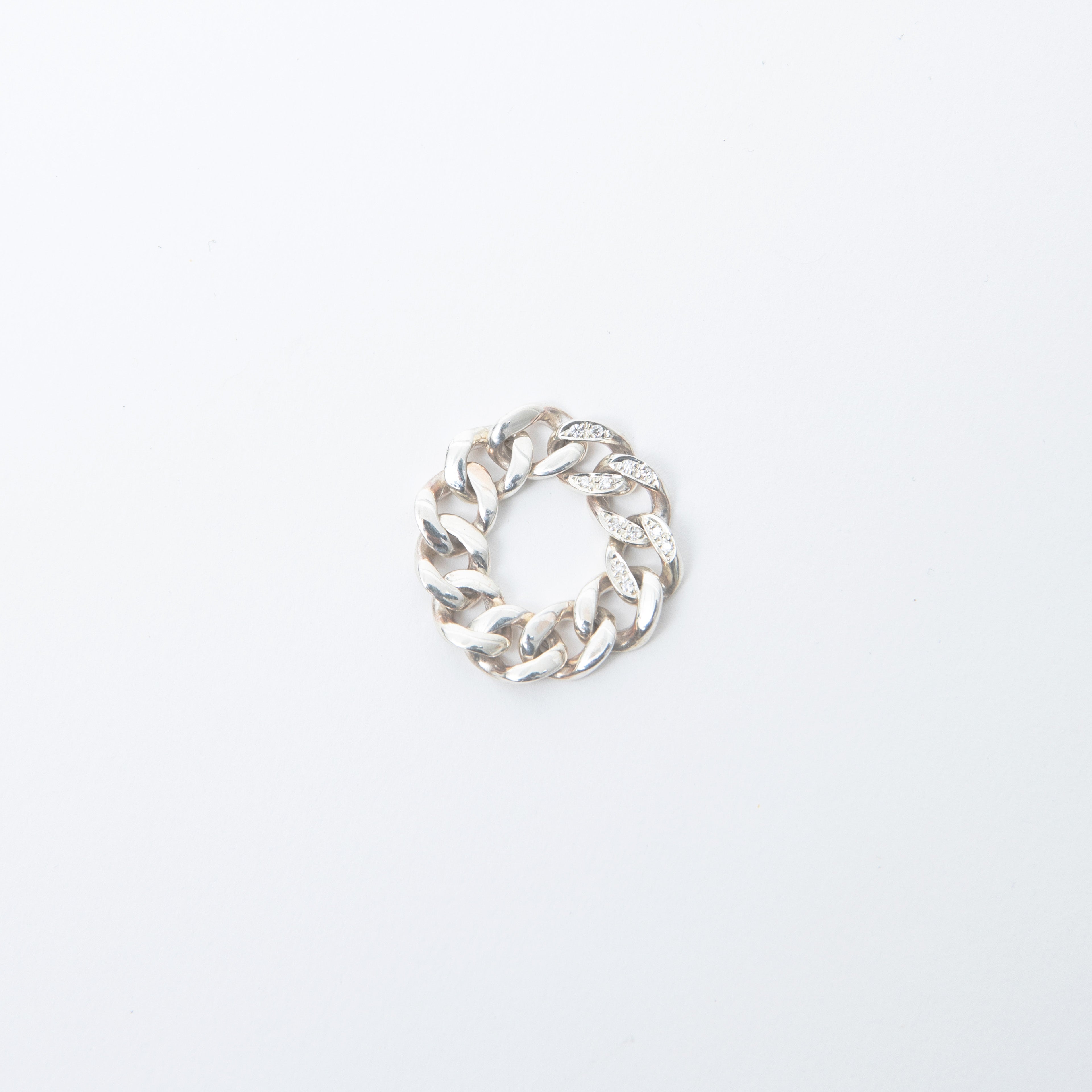 CHAIN RING SILVER WITH DIAMOND – JOLLY ROGER