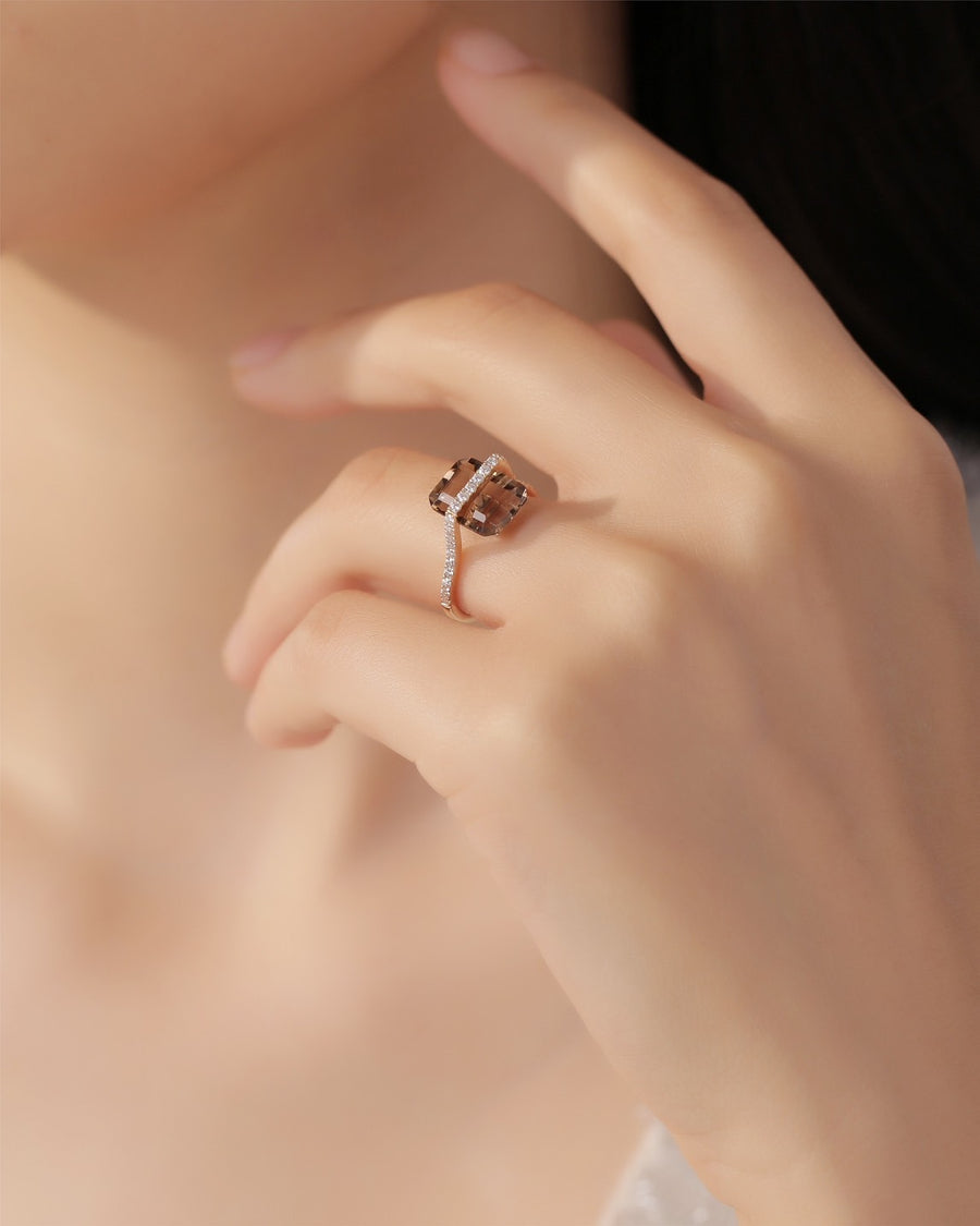 Ravicharme | 【数量限定】Nude 天然石リング スモーキークオーツ