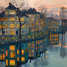 Reverie at Dusk Metal Poster by Kaoru Yamada - Metal Posters