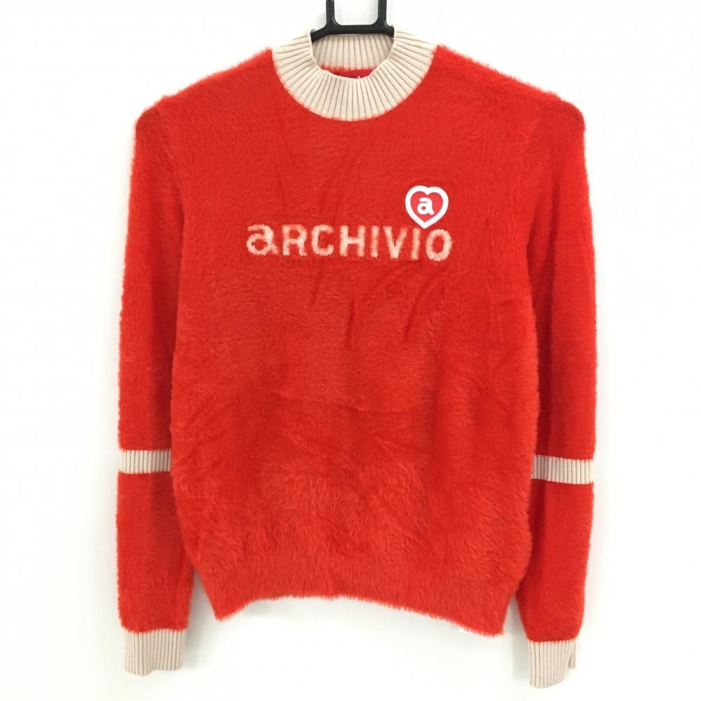 アルチビオ タートルネックセーター 38 M ゴルフ レディース 赤白