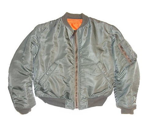 CAMCO フライトジャケット/ヴィンテージ復刻MA-1/L/ナイロン/NVY/無地