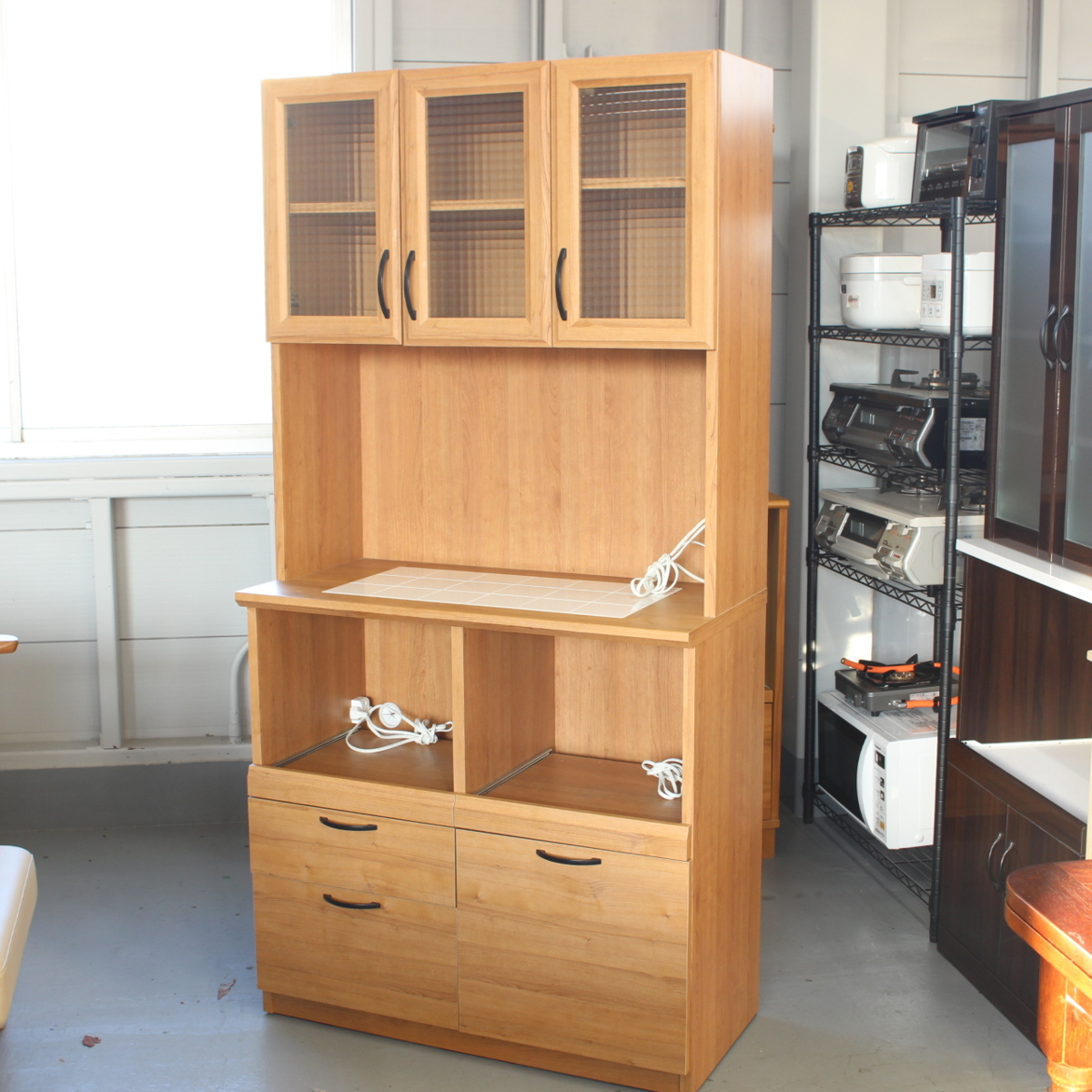 ビーカンパニー Cocina 食器棚 キッチンボード レンジボード K-900HOP