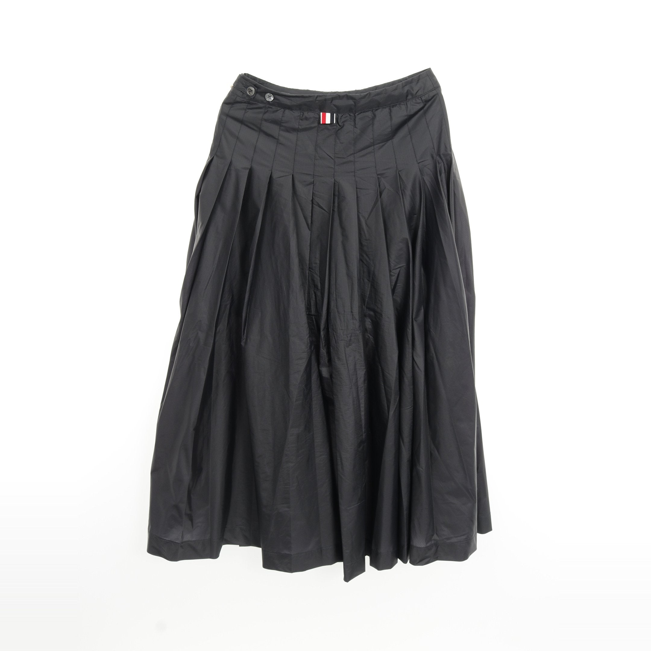 ロング プリーツ スカート ナイロン ダークネイビー トムブラウン – RECLO