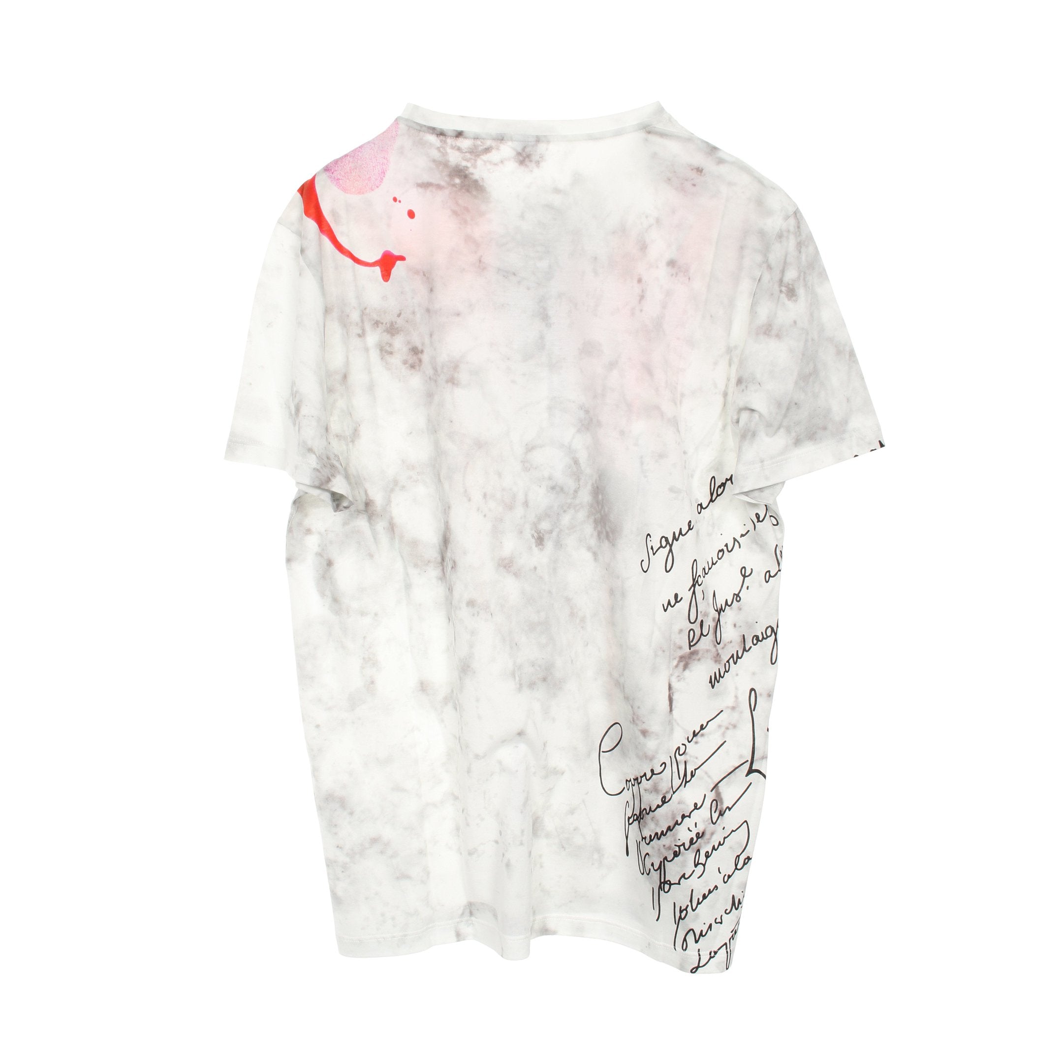 カリグラフィ Tシャツ コットン ホワイト マルチカラー ベルルッティ