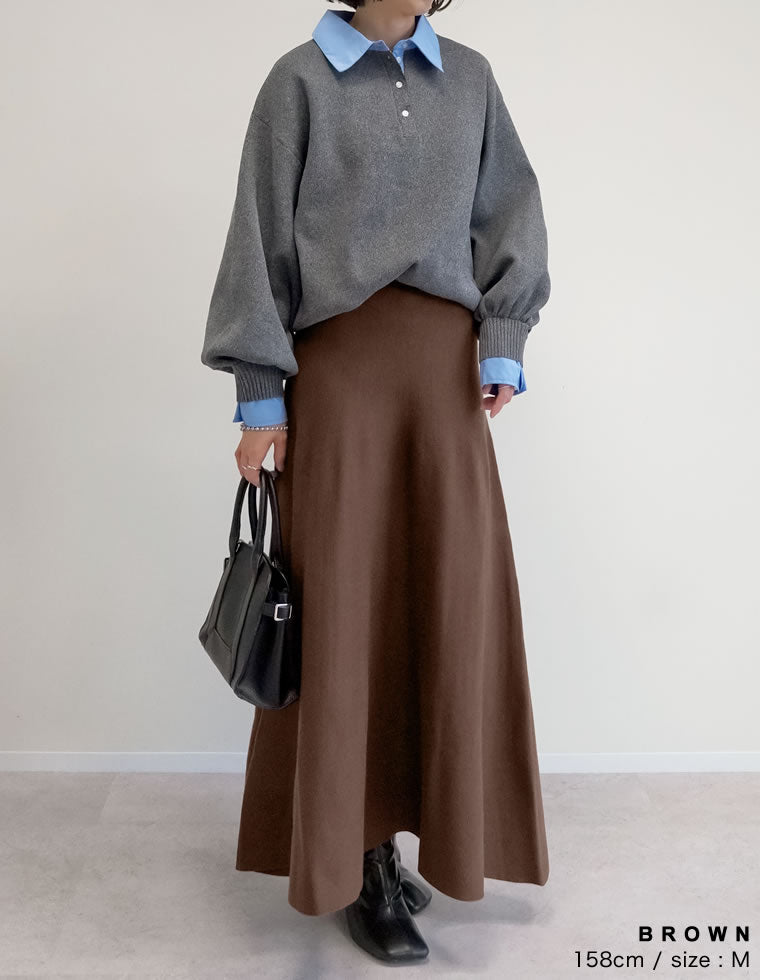 ミラノリブフレアニットスカート - スカート通販 | 人気レディース