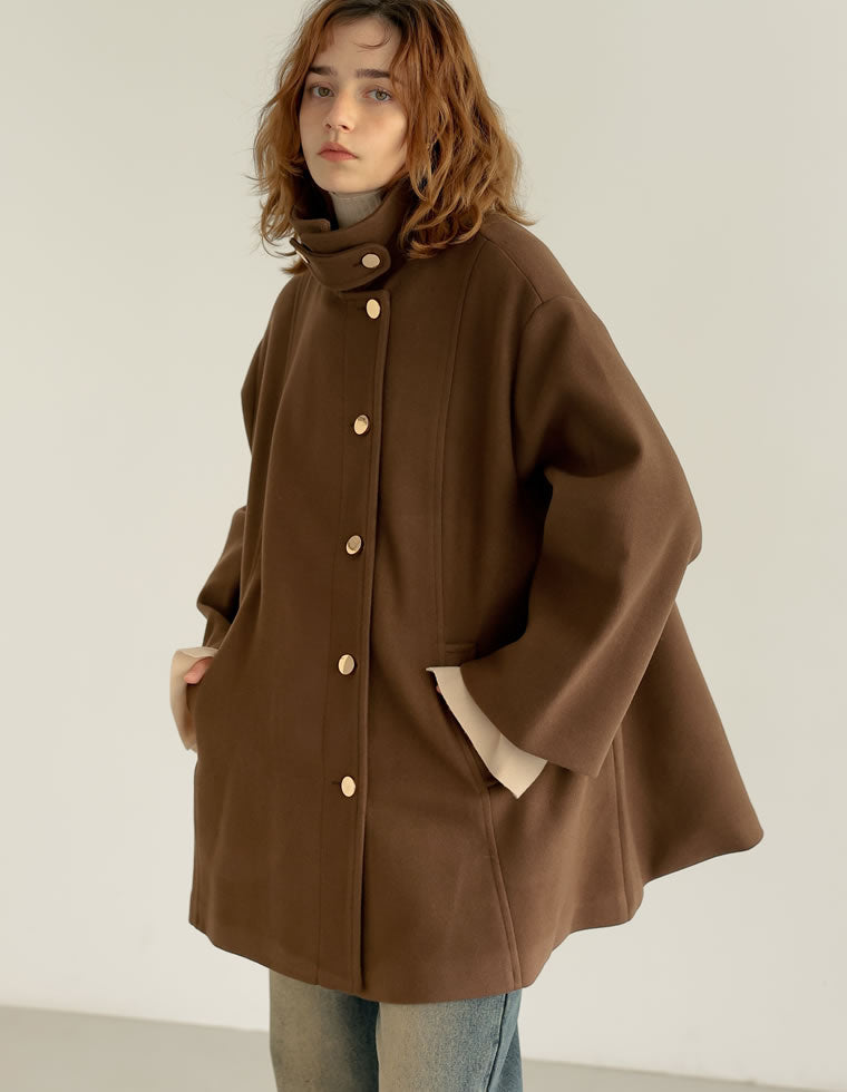 マルチウェイポンチョ風ミドルコート - ジャケット/アウター通販